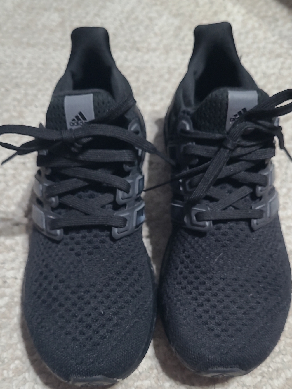 adidas Black Knit Athletic Running Shoes